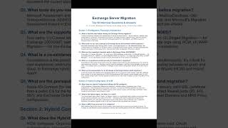 TOP 50 EXCHANGE SERVER MIGRATION INTERVIEW QUESTIONS FOR L3 AND L4 LEVEL