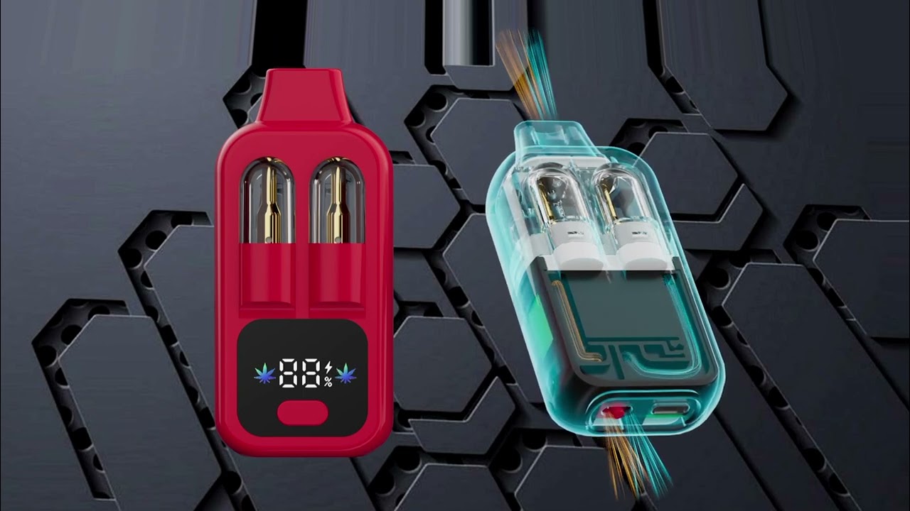 HTR059 – Dual-Chamber 4g+4g Disposable with Screen | 8g Empty Vape Hardware New Arrival