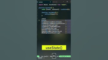React Hooks [1] : What is useState() ? #shots #neovim #react