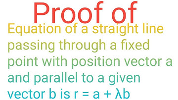 Equation of a line passing through a given point and parallel to a given vector #3D #geometry