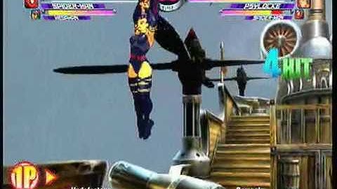 MvC2 Online (360): Ranked Match 4 (Cha/Spid/Psy) .:5.26.10:.