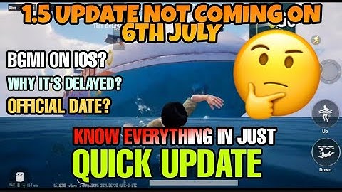 🔥BGMI On IOS? | BGMI And PUBG Mobile  1.5 Update Not Coming On 6th July | Official Release Date