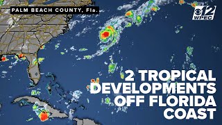 Two areas show signs of tropical development this week
