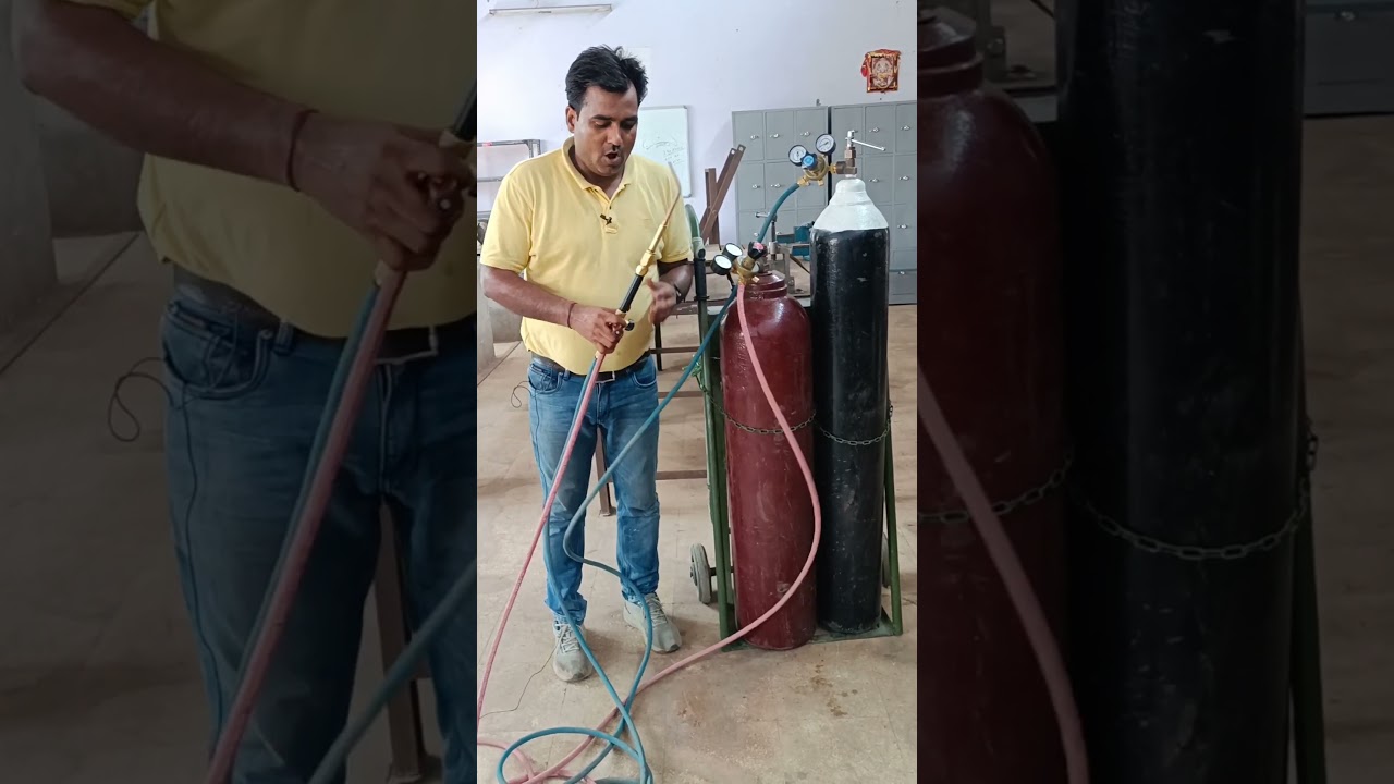 OXY-ACETYLENE GAS WELDING SET (SL NO-184 )ITI FITTER AIM #SHORTS