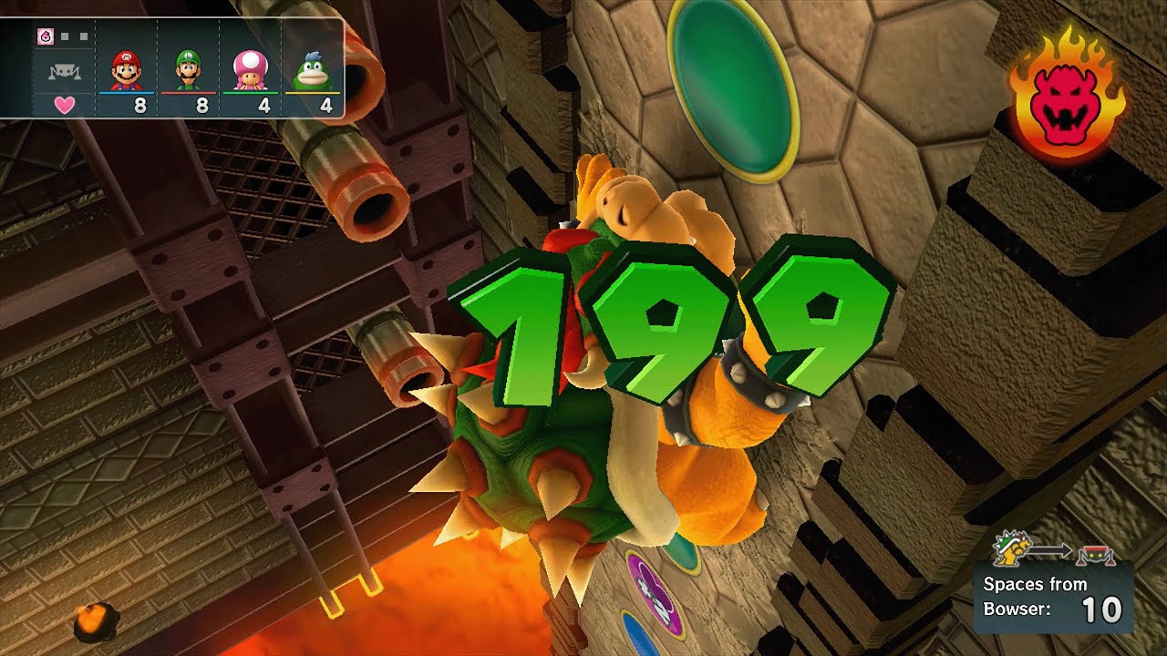 Mario Party 10 - Mario vs Luigi vs Toadette vs Spike vs Bowser - Chaos Castle