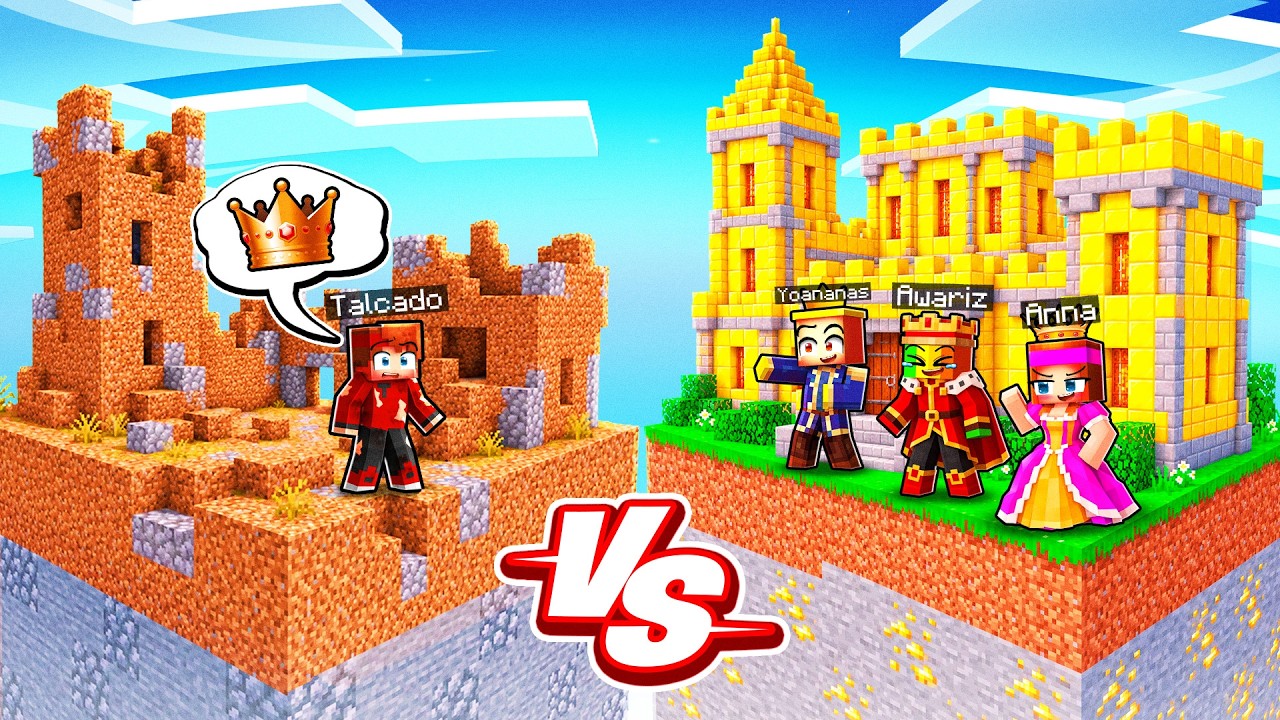 CHATEAU de PAUVRE vs RICHE sur Minecraft !