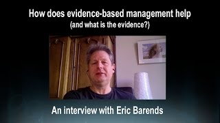 Evidence-based management - Interview Eric Barends (ANU)