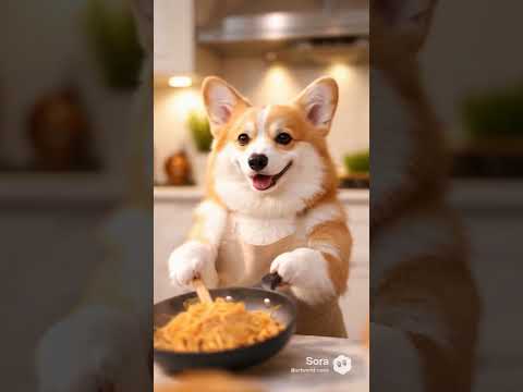 "웰시코기 가족의 우당탕탕 파스타 파티 🐶🎉"#요리하는강아지 #웰시코기 #댕댕이 #파스타만들기 #홈쿠킹 #귀여운영상 #힐링 #심쿵주의  #Corgi #DogChef🐾