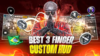 Top 3 Custom Hud Of Fastest 3 Finger Players🌪️| Best 3 Finger Custom Hud In FF |Best Custom Hud | FF