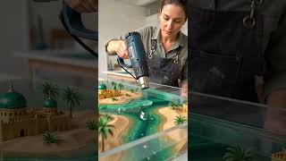 Aladdin & Jasmine Palace 🕌✨ Magical Resin Frame Art #shorts #asmr #satisfying #resinart #viral