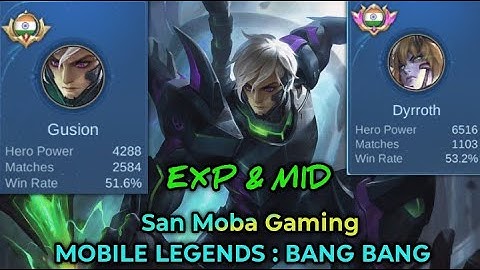 🍎GUSION & DYRROTH RANK PUSH LIVE‼️🤓|| MOBILE LEGENDS : BANG BANG