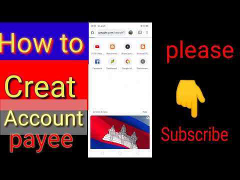 How to creat payee account