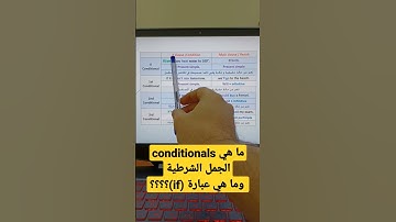 conditionals ما هي الجمل الشرطية وما هي عبارة (if)؟؟؟؟
