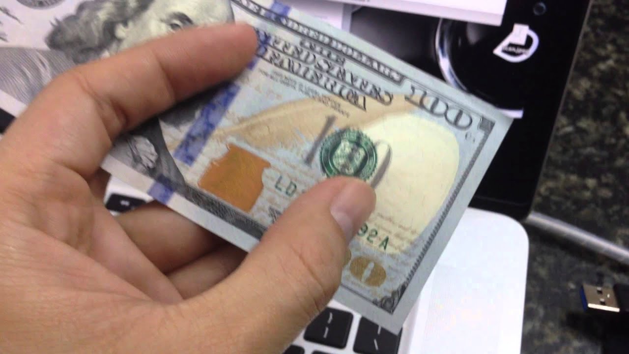 Nhận dạng tờ 100USD mới - YouTube