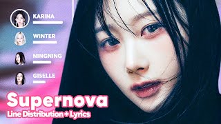 Aespa - Supernova Line Distribution Lyrics Karaoke Patreon Requested