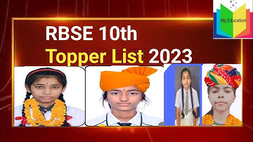 Rbse 10th Result 2023 / Topper list / 10th Topper #HiteshSharma
