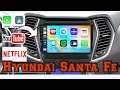 2013-2018 Hyundai Santa Fe Carplay Android Auto Reverse camera installation 