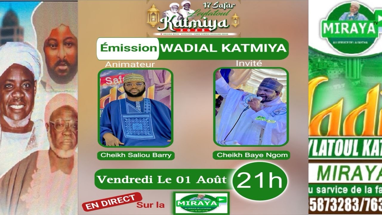 Emission Wadial Laylatoul Katmiya 2025 Avec Baye Ngom Zakir À Medina Baye