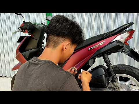 Cover beat karbu Merah doff seperti PCX pakai sapporo