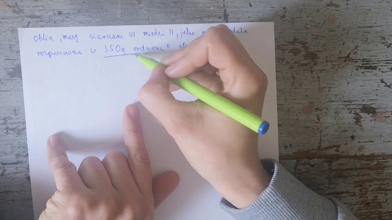 Sprawdzian Gimnazjum Rozpuszczalnosc I Stezenie Stężenie procentowe - rozwiązujemy zadaniab - YouTube