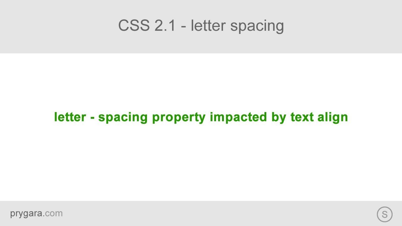 CSS 2.1 - letter spacing property impacted by text align: justify - YouTube