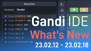 Celebrity Variable Monitor in Scratch - What‘s New in Gandi IDE Profile