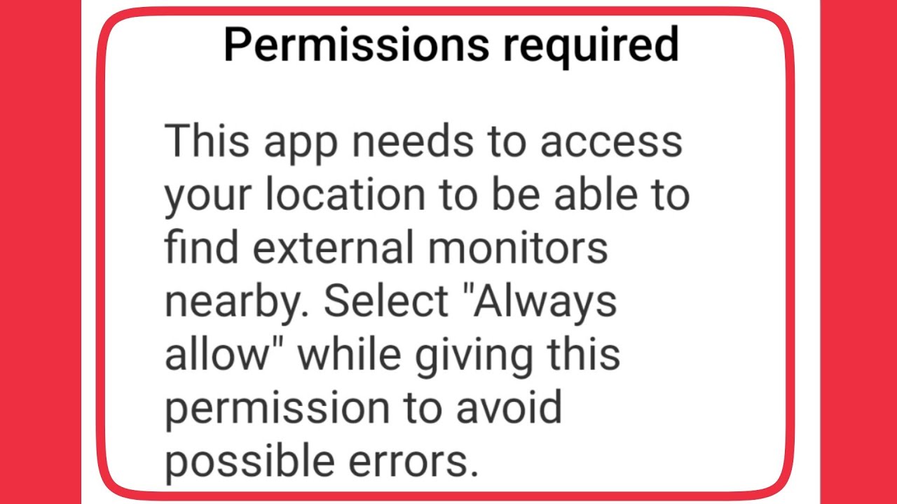 Redmi Cast Permission required Access location external monitors