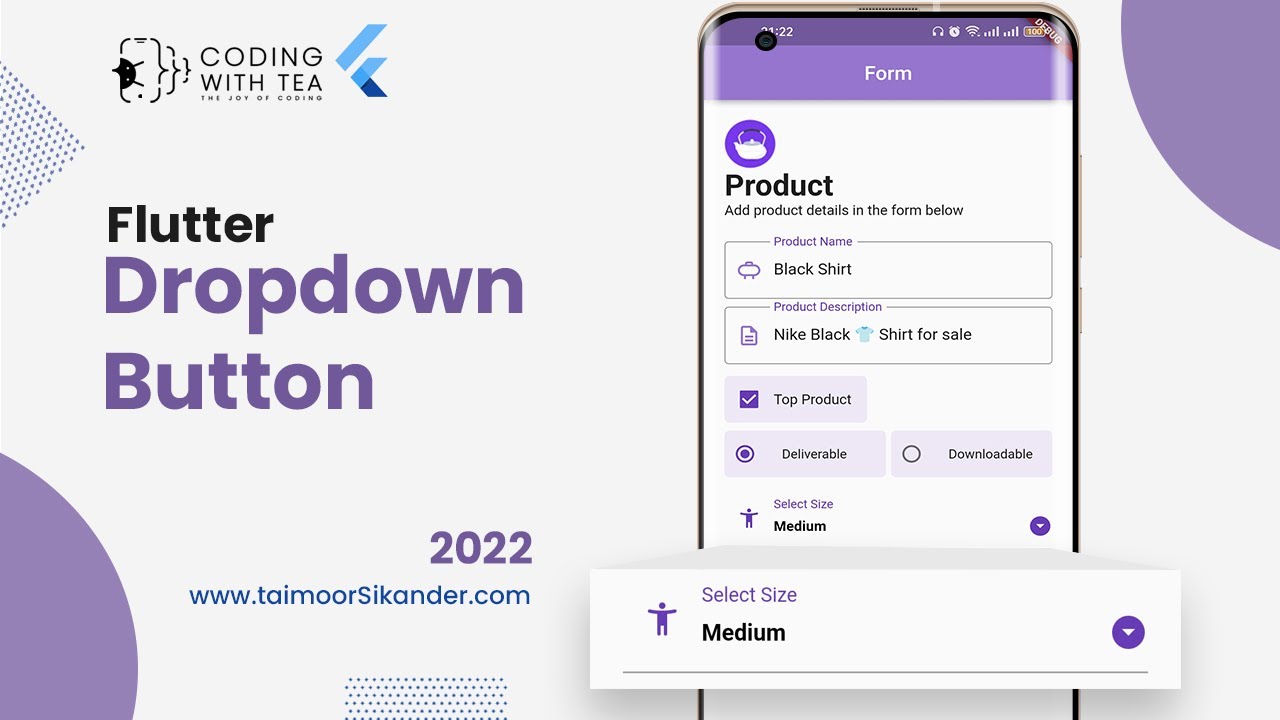 3 6 DropDown Button In Flutter DropdownFormField Flutter 2023 YouTube