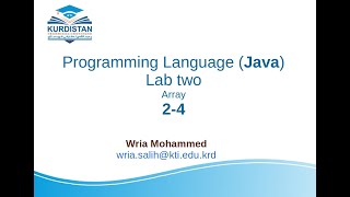 lab2-4 array in java