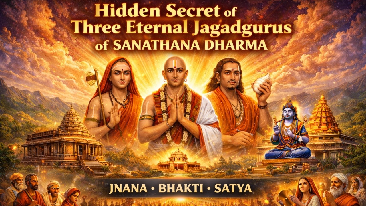 Hidden Secret of Three Eternal Jagadgurus of Sanatana Dharma