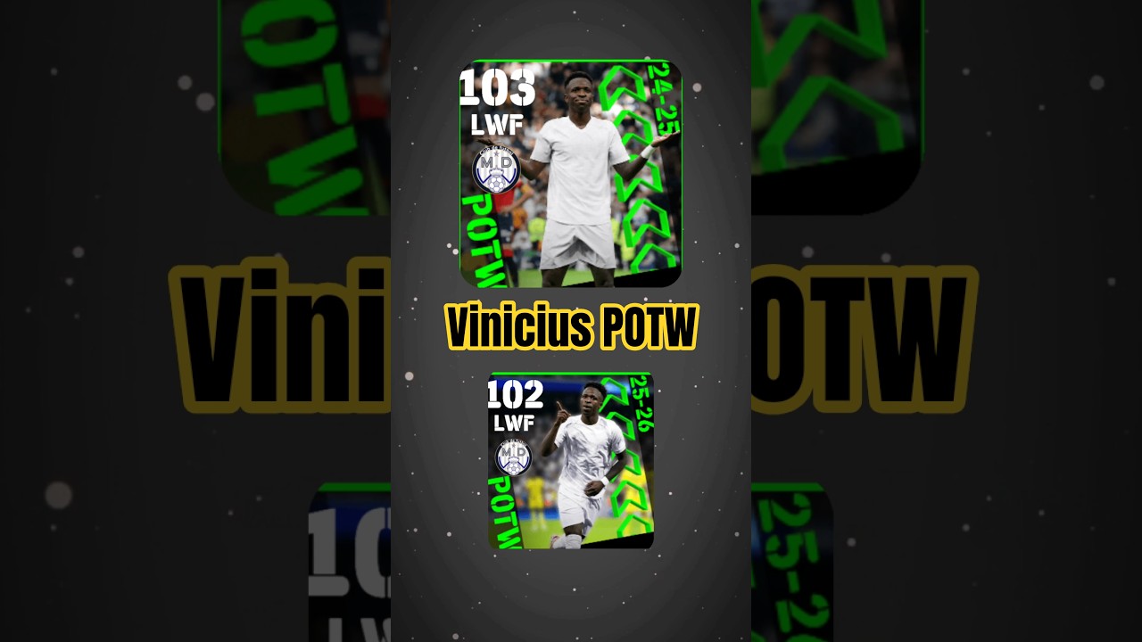 Vinicius Junior Best POTW Cards in eFootball 2026 Mobile 💥🤯 