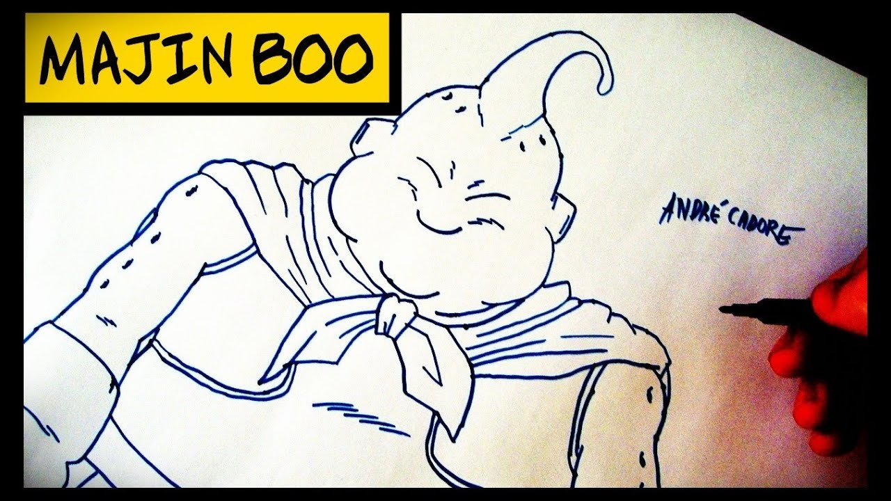 Desenho concluído Majin Boo - Erlontodd desenhos