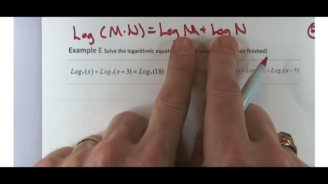 Section 4.5 Exponential & logarithmic Eqna Part 2 (W 2026)