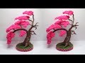 Tutorial Bonsay Sakura dari Kantong Plastik Kresek dan Tali Kur | Bonsai Handmade