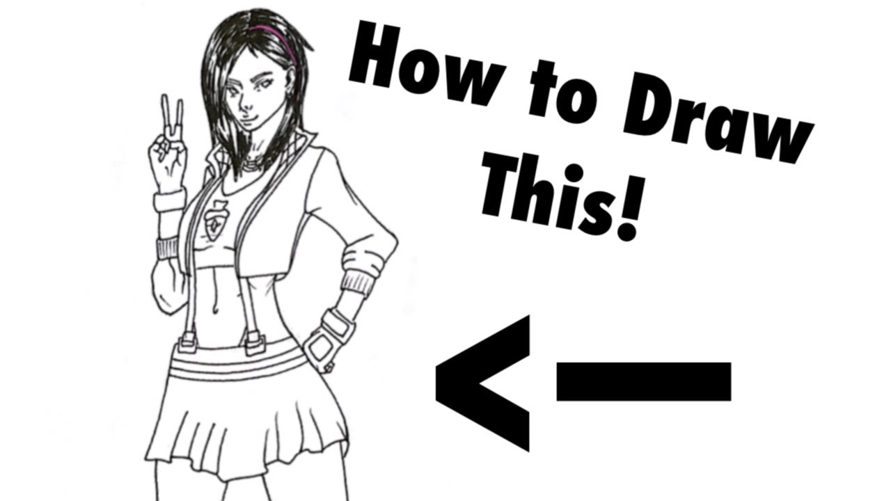 How to draw Rox from Fortnite for beginner step by step - YouTube