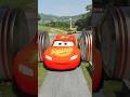 McQueen Car &amp; School Bus vs Hydraulic Bollard Crash
