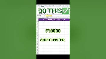 ⚡ Select 10,000+ Cells in Excel in 1 Second! 🚀 | Excel Shortcut Trick 2025 🔥