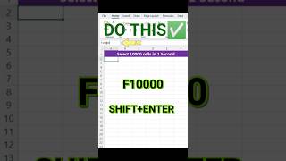 ⚡ Select 10,000+ Cells in Excel in 1 Second! 🚀 | Excel Shortcut Trick 2025 🔥