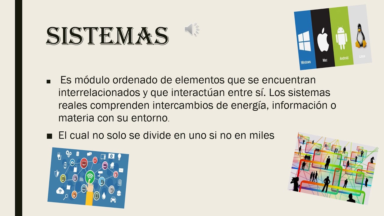 Tipos de sistemas tecnológicos YouTube