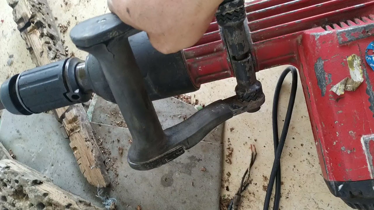 hilti tp800, breaker hammer, 22mm bits, very strong - YouTube