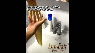 No Shedding No Tangling Hair Extensions After Wash #hairextensionfactory #hairextensionsupply