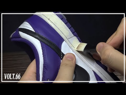 [Custom Shoes] Nike Dunk Low Court Purple Vintage Black Swoosh Custom