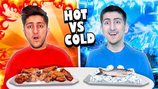 HOT vs COLD FOOD FOR 24 HOURS! Last To STOP Eating Wins