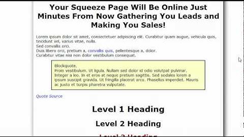 WordPress Squeeze Page Plugin - WordPress Plugin