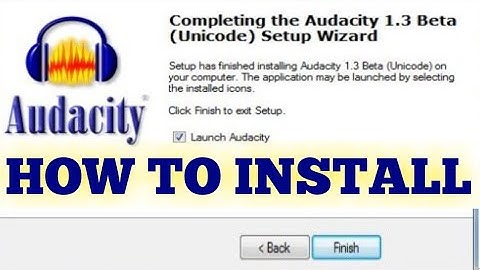 How to Install Audacity Audio Editing Software in Windows Computers.
