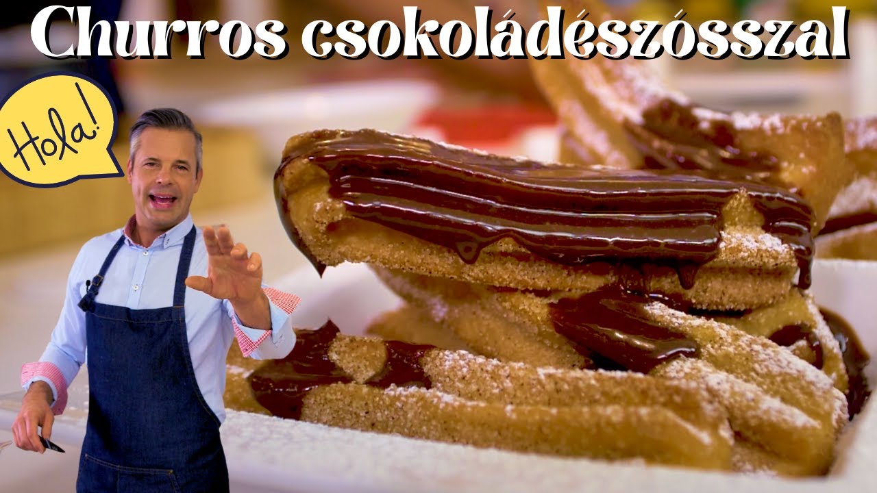 Churros kávés csokoládészósszal