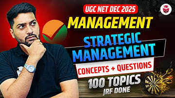 UGC NET Dec 2025 Management | Paper 2 Management Strategic Management Concept+MCQ