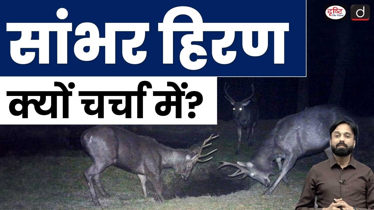 Why is the Sambar Deer in the News? | Current News | Drishti IAS