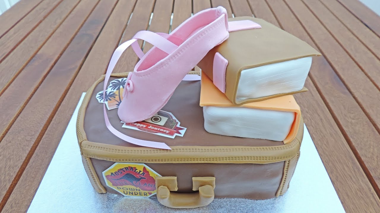 Juliart: Tutorial zapatilla de ballet y tarta de maleta y libros