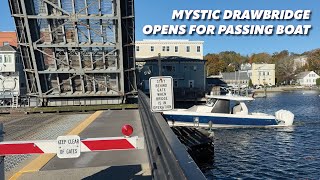 Mystic Drawbridge Opening for Yacht | Full Bridge Lift in Real Time